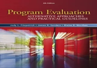 PDF Program Evaluation: Alternative Approaches and Practical Guidelines kindle