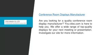 Conference Room Displays Manufacturer  Yixu-elec.com