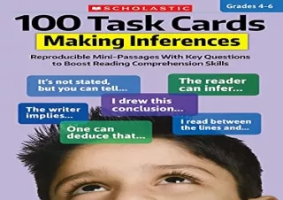 download 100 Task Cards: Making Inferences: Reproducible Mini-Passages With Key