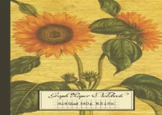 (PDF BOOK) Sunflower vintage botanical illustration notebook | Floral aesthetic