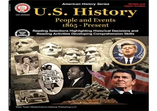 download Mark Twain American History Workbook, 6th - 12th Grade US History Workb