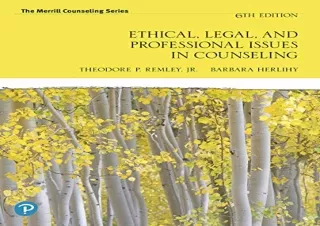 [DOWNLOAD PDF] Ethical, Legal, and Professional Issues in Counseling (The Merril