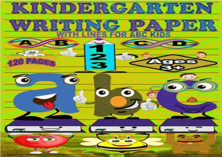 pdf book kindergarten writing paper with lines