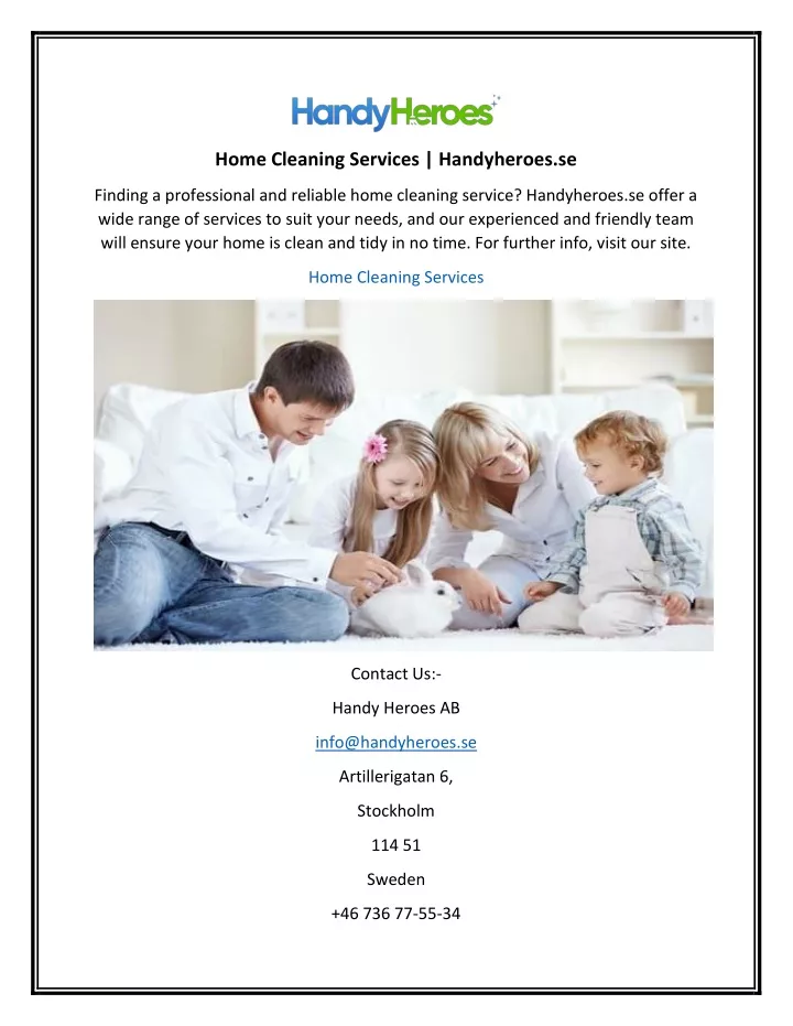 home cleaning services handyheroes se