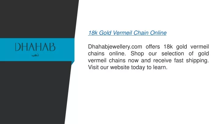 18k gold vermeil chain online dhahabjewellery
