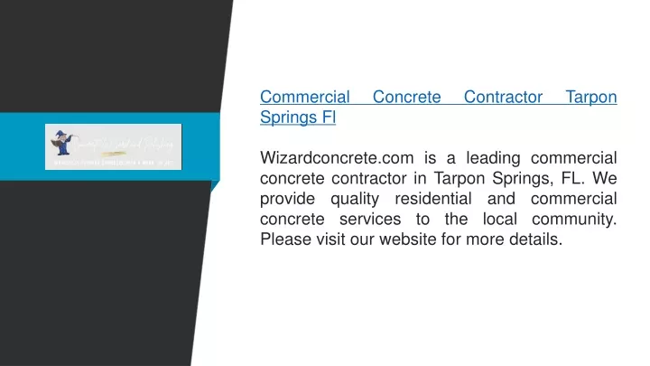 commercial concrete contractor tarpon springs