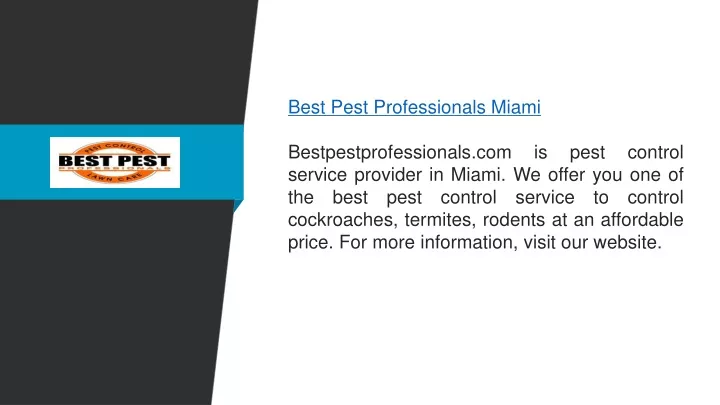 best pest professionals miami