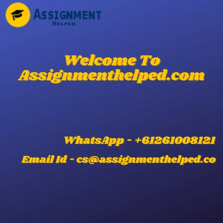 welcome to assignmenthelped com
