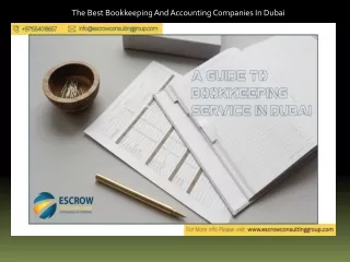 The Best Bookkeeping And Accounting Companies In Dubai