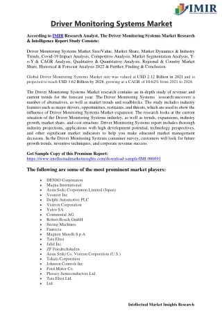 driver monitoring systems market