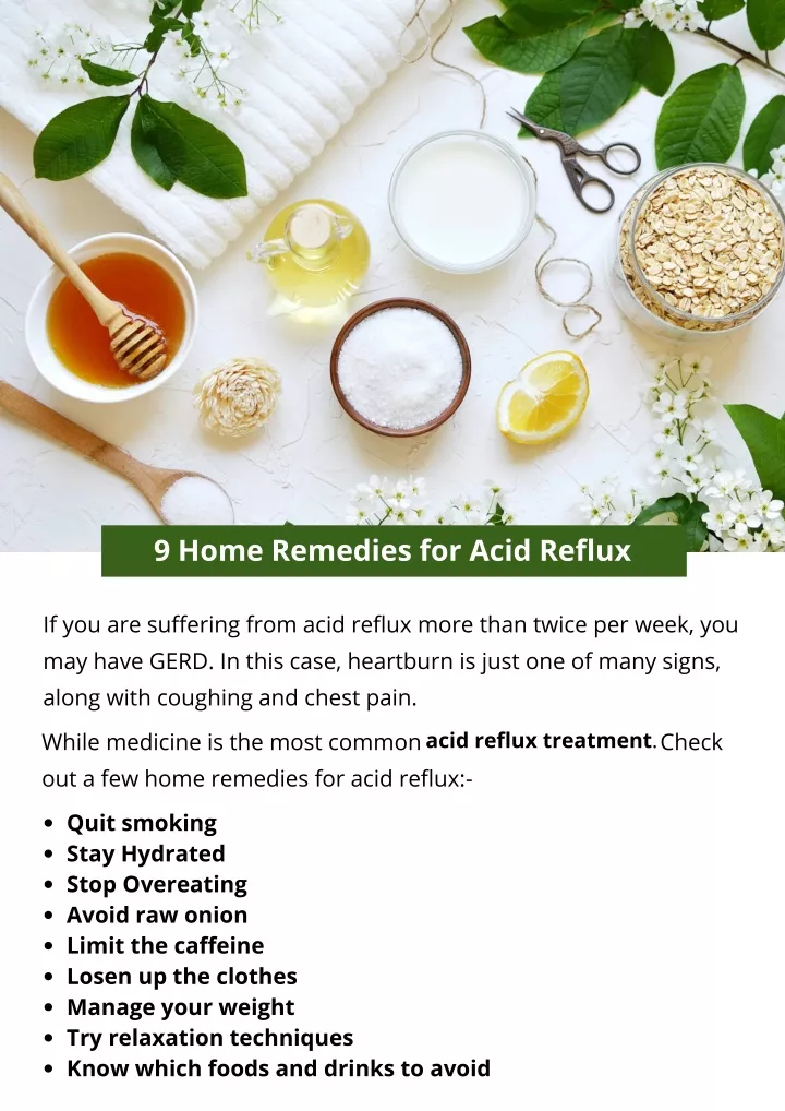 9 home remedies for acid reflux