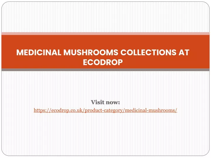 medicinal mushrooms collections at ecodrop