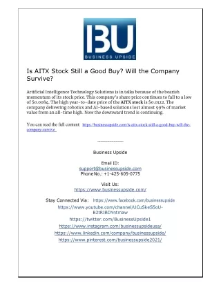 Is AITX Stock Still a Good Buy_Will the Company Survive
