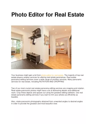 Photo Editor for Real Estate