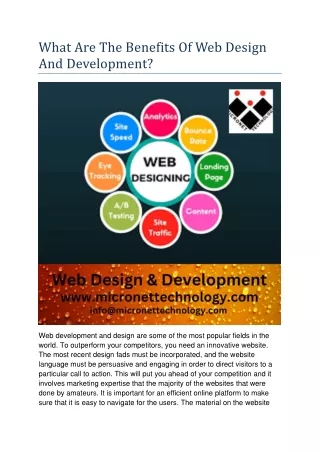 What is the benefits of web design & development (1)