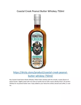 coastal creek peanut butter whiskey 750ml