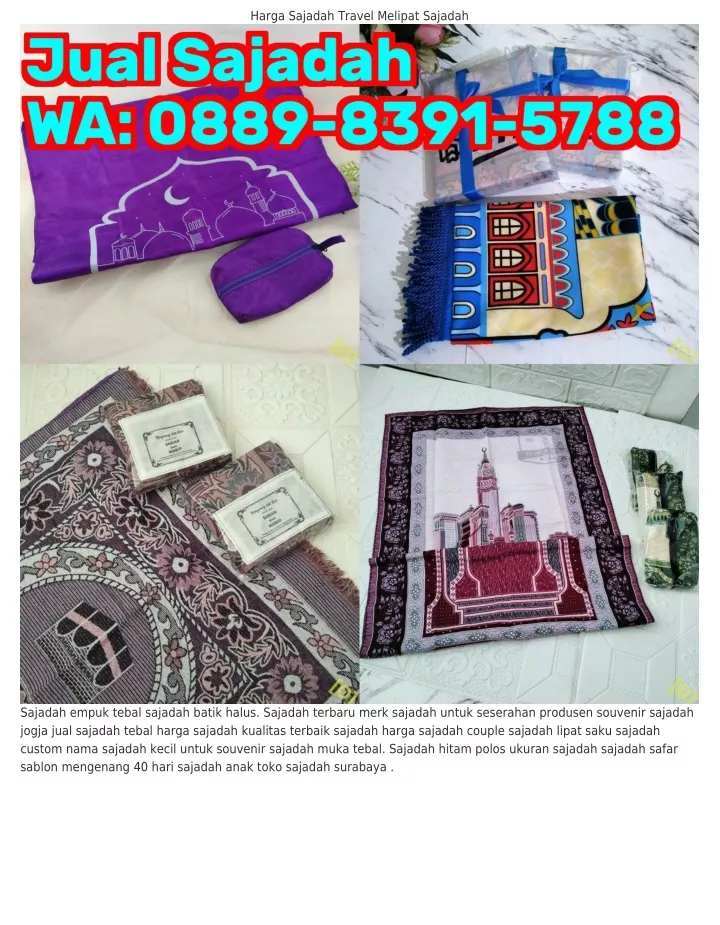 harga sajadah travel melipat sajadah