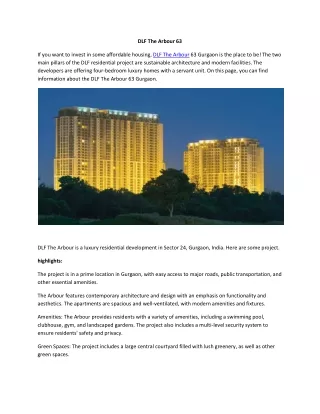 DLF the arbour 63 Gurgaon