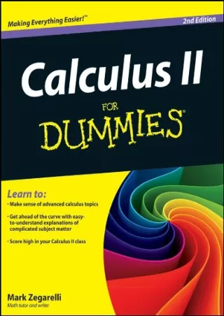 [pdf] ‹download› Calculus II For Dummies