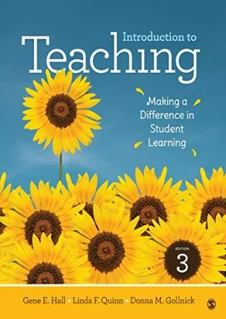 [pdf] ‹download› Introduction to Teaching: Making a Difference in Student L