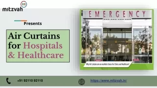 USE of Air Curtains in Hospitals & Healthcare - Mitzvah