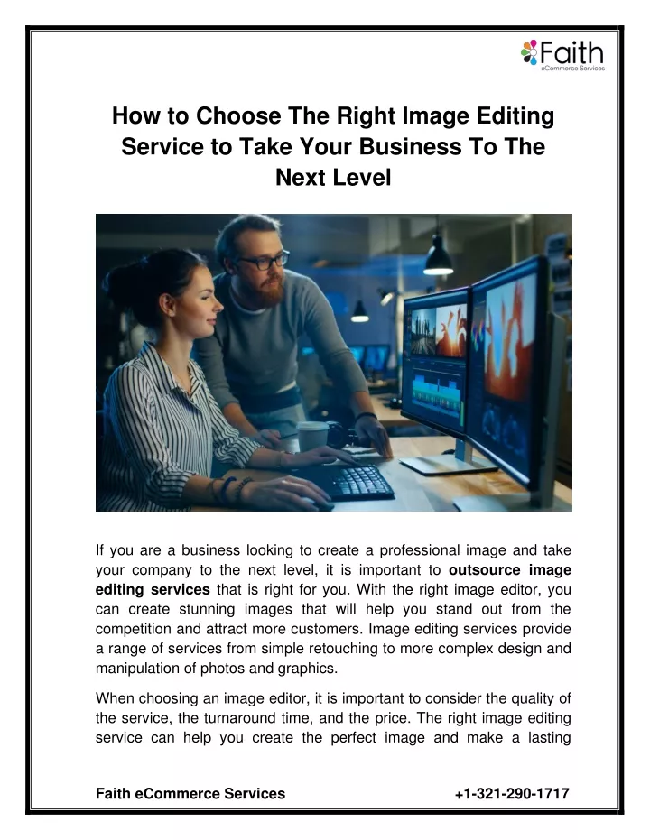 how to choose the right image editing service