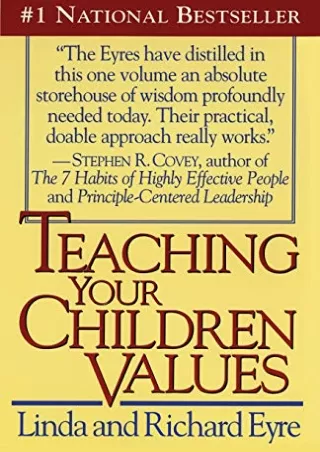 >> READ >> Teaching Your Children Values