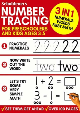 READ (EPUB) Number Tracing for Preschoolers and Kids Ages 3-5: 3-In-1 Book