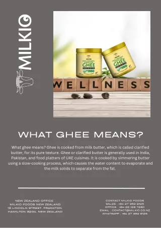 What ghee means?