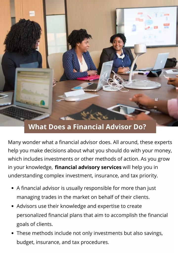 what does a financial advisor do