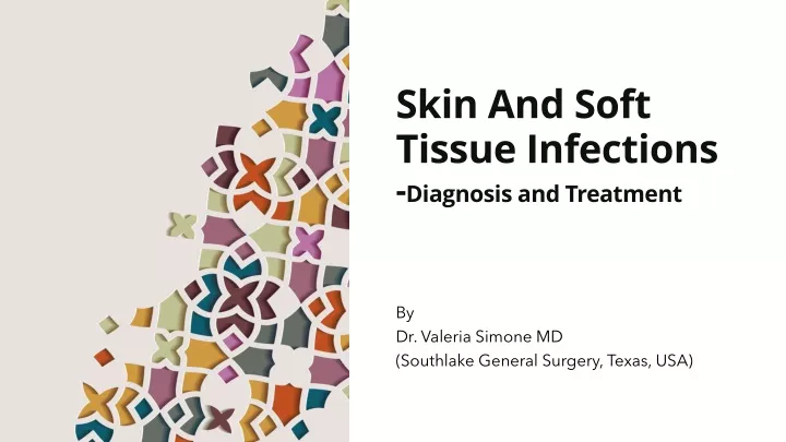 skin and soft tissue infections diagnosis