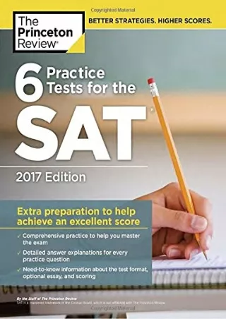 free read  6 Practice Tests for the SAT, 2017 Edition (College Test Preparation)