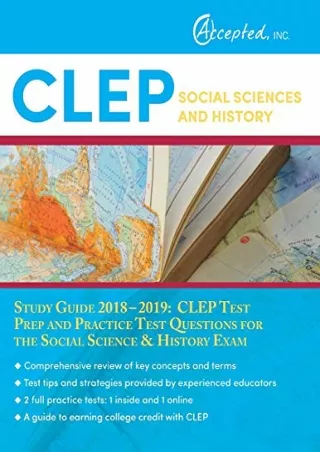read ebook CLEP Social Sciences and History Study Guide 2018-2019: CLEP Test Pre