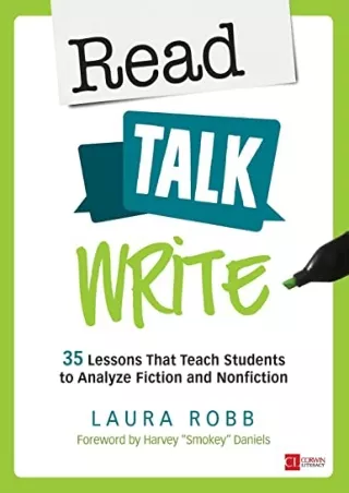 epub download Read, Talk, Write: 35 Lessons That Teach Students to Analyze Ficti
