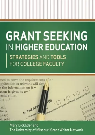 [ebook] download Grant Seeking in Higher Education: Strategies and Tools for Col