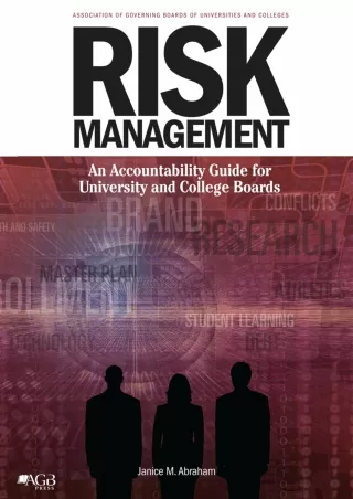 get [pdf] Risk Management: An Accountability Guide for University and College Bo