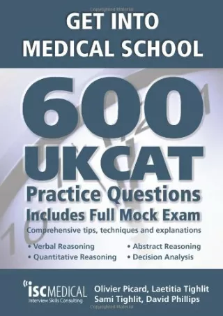 read ebook Get into Medical School: 600 UKCAT Practice Questions: Includes Full