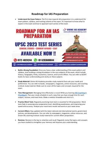 roadmap for ias preparation