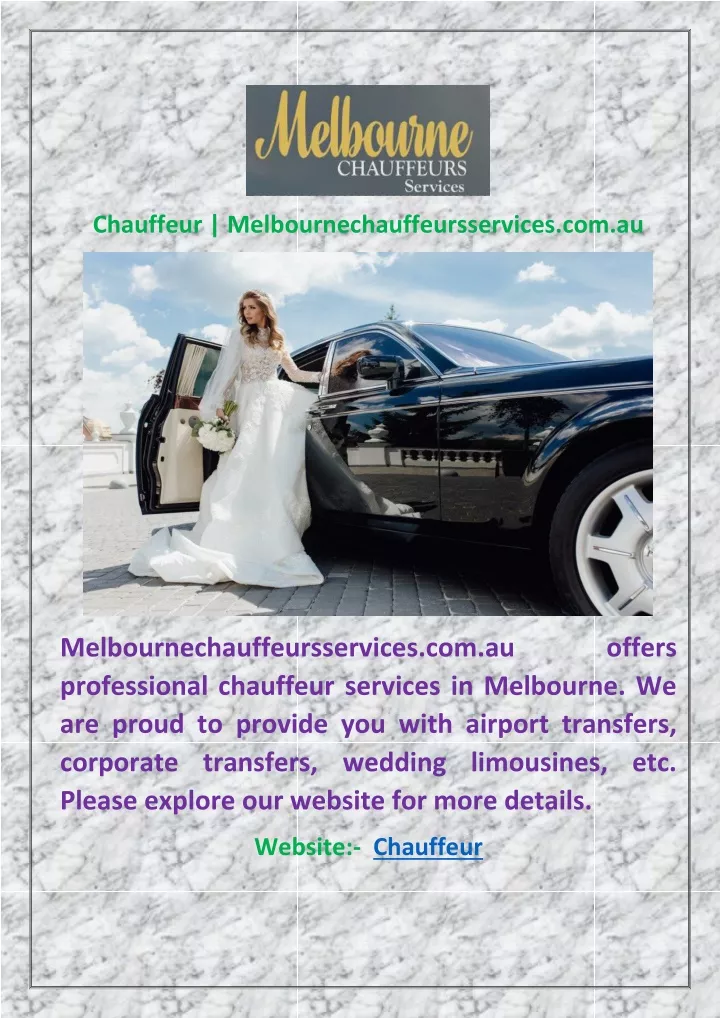 chauffeur melbournechauffeursservices com au