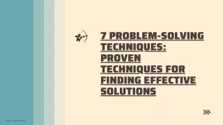 7 problem solving techniques proven techniques