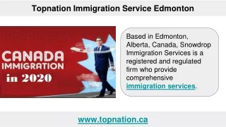Topnation Immigration Service Edmonton