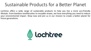 Sustainable Products for a Better Planet