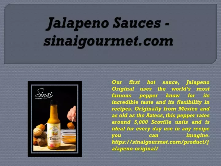 jalapeno sauces sinaigourmet com