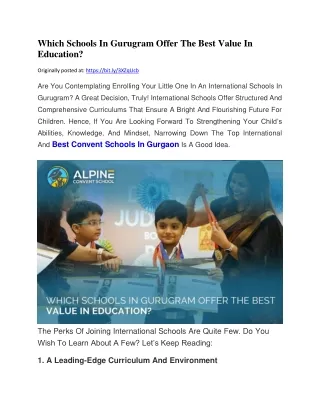 Which Schools In Gurugram Offer The Best Value In Education