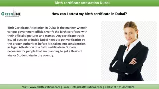 Know about, Birth Certificate Attestation Service in Dubai