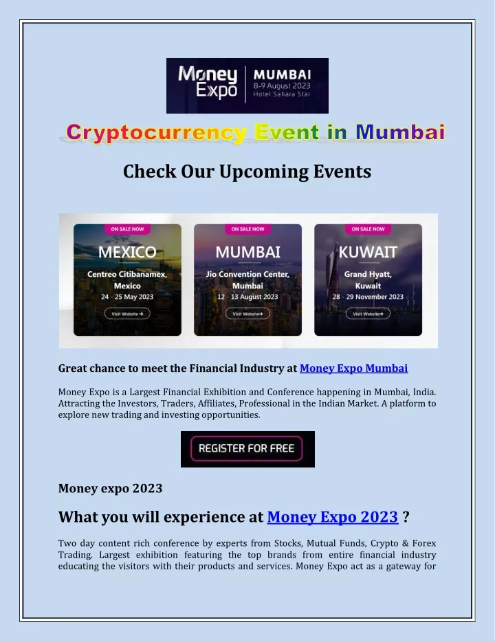 check our upcoming events