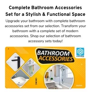 complete bathroom accessories set for a stylish
