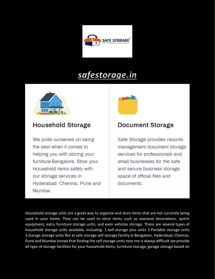 safestorage in