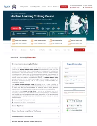 Machine learning certification| Best machine learning training