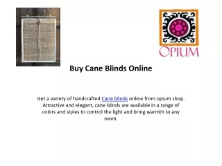 Buy Cane Blinds Online